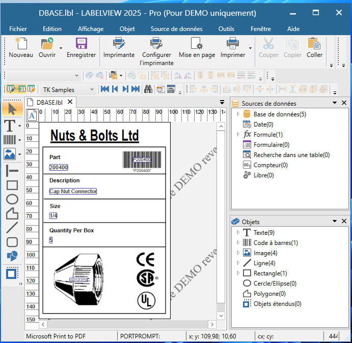 Software per creare e stampare etichette con codici a barre