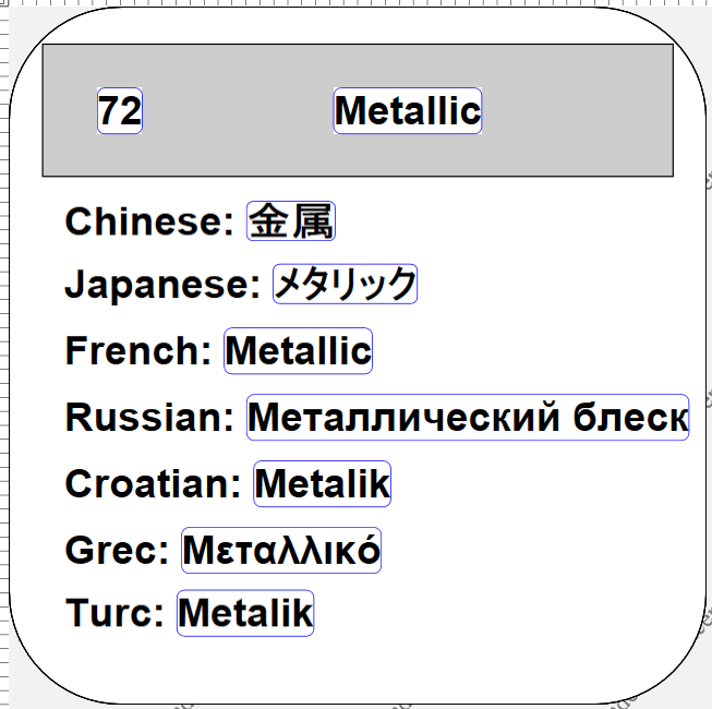 LABELVIEW Unicode per etichette multilingua con caratteri cinesi, giapponesi, cirillici, greci e altri alfabeti